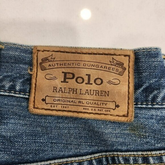 Vintage Polo Ralph Lauren Jeans Mens 46x32 Blue Big Straight Leg *Mexico - Picture 5 of 16
